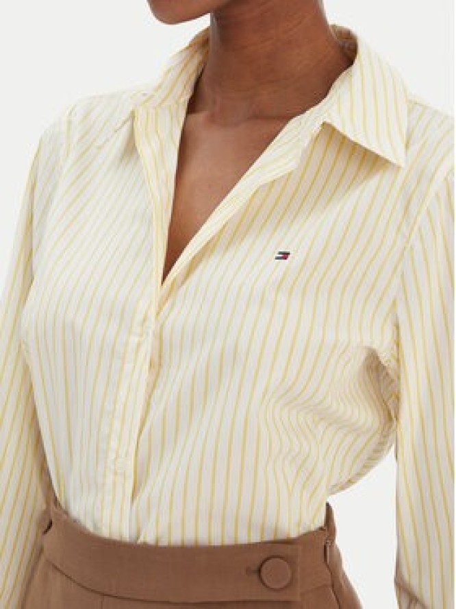 Tommy Hilfiger Koszula Ess WW0WW47169 Żółty Regular Fit