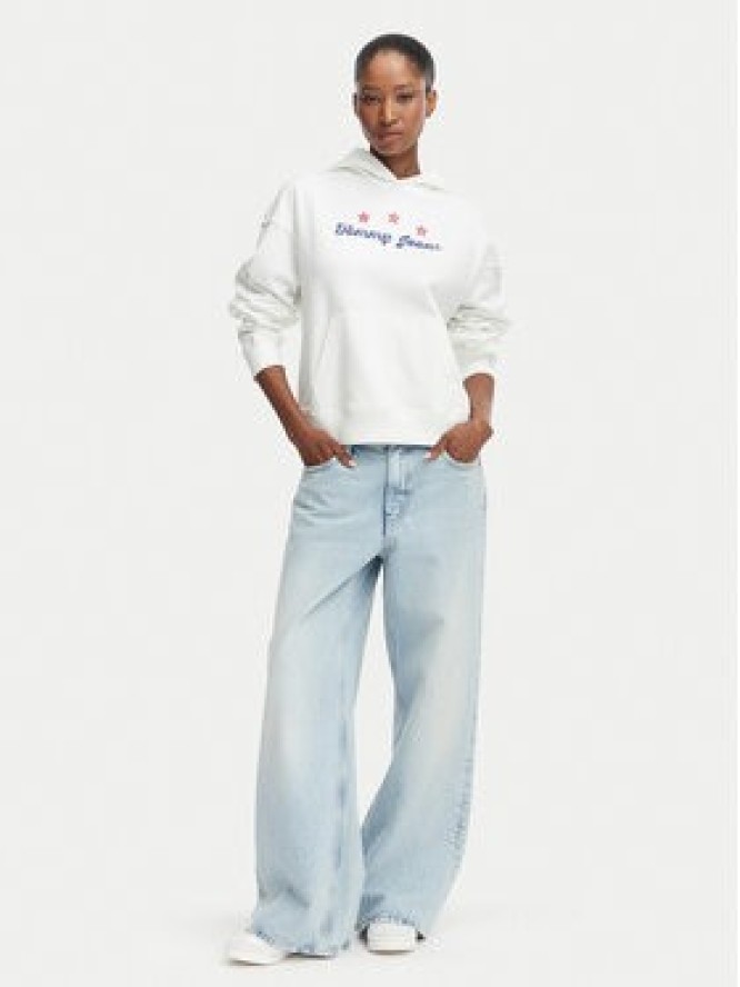 Tommy Jeans Bluza Star Novelty DW0DW23484 Biały Boxy Fit