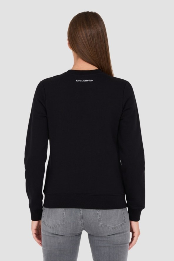 KARL LAGERFELD Czarna damska bluza Ikonik 2.0 Choupette Sweat, Rozmiar XS