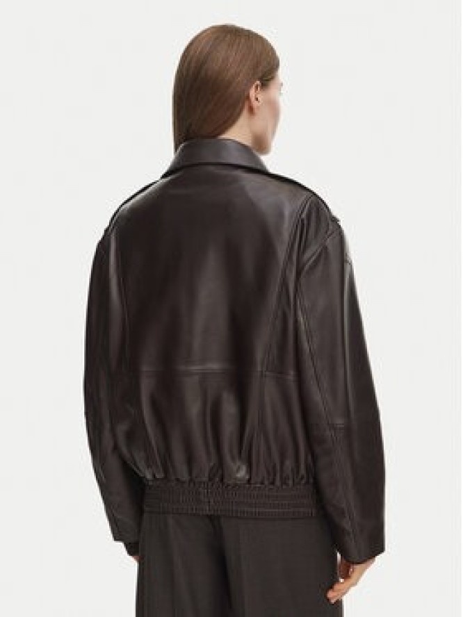 BOSS Kurtka skórzana Savani 50567628 Brązowy ciemny Regular Fit
