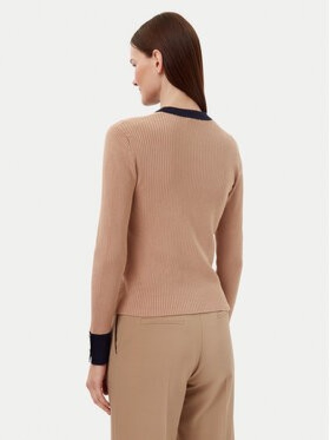 Motivi Kardigan M4376000732N Beżowy Slim Fit