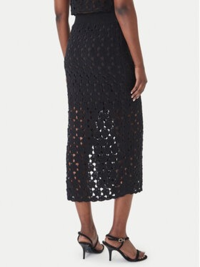 Fracomina Spódnica midi FR26SG4008K488R6 Czarny Slim Fit