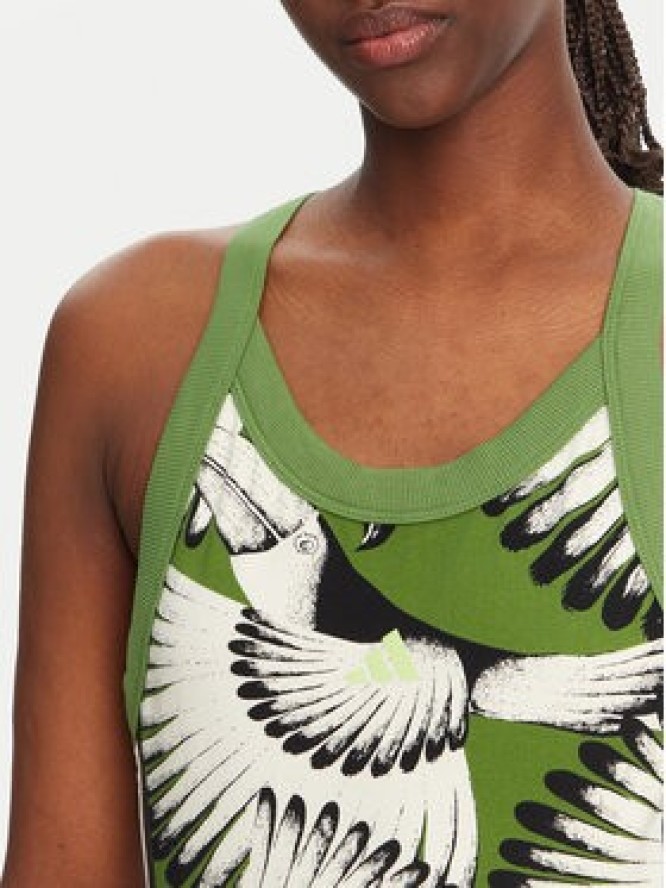 adidas Sukienka codzienna FARM Premium JD6314 Zielony Slim Fit