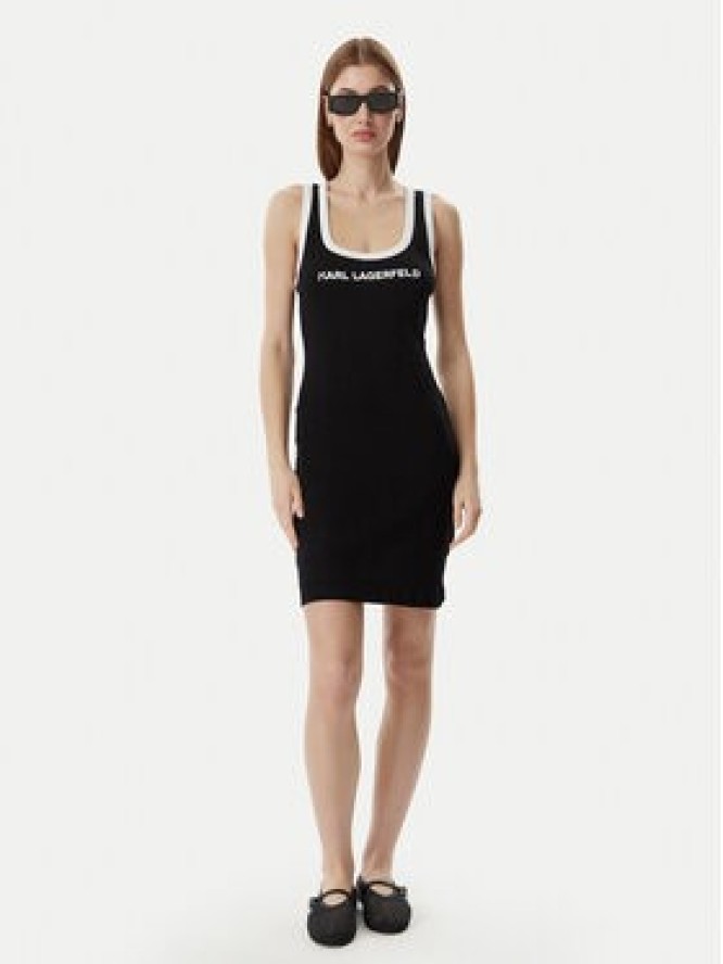 KARL LAGERFELD Sukienka codzienna B2W46087 Czarny Slim Fit