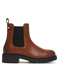 Tommy Jeans Sztyblety Tjw Cleated Chelsea Boots EN0EN03105 Brązowy