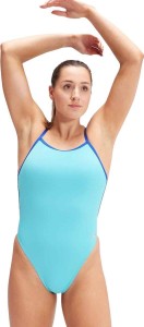 Strój Kąpielowy Speedo Solid Vback – Fluo Arctic/True Cobalt – Rozmiar 36