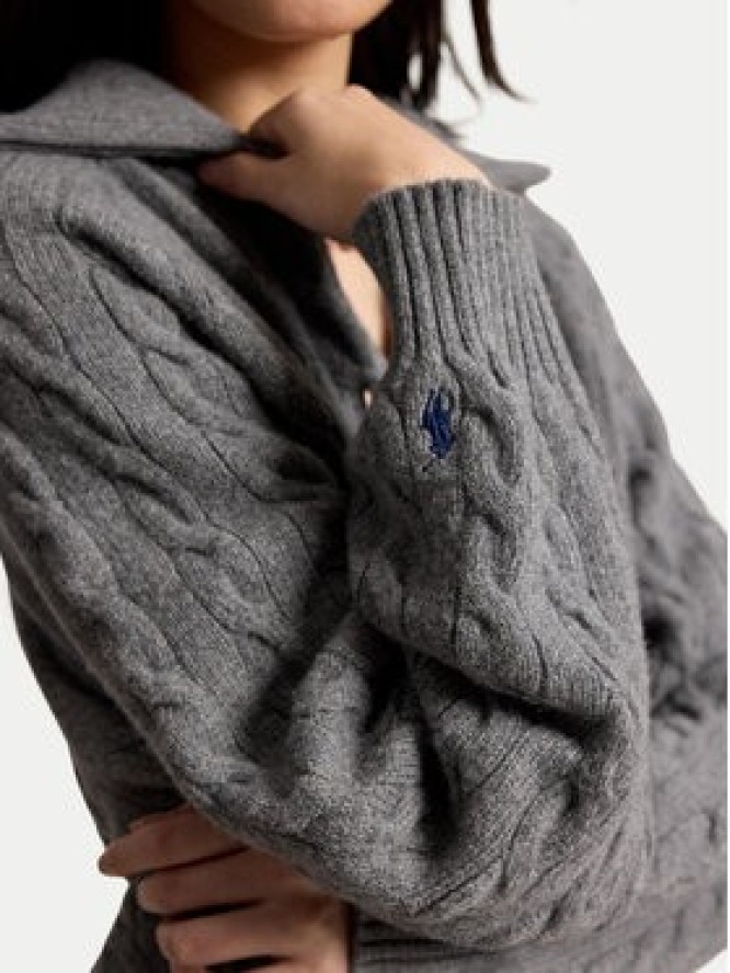 Polo Ralph Lauren Kardigan 211B17757002 Szary ciemny Relaxed Fit