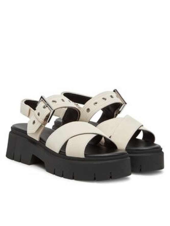 HUGO Sandały Kris_Sandal_BKSD 50541753 Écru