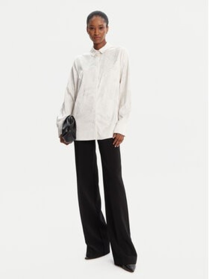 Guess Koszula W5YH40 WFQC2 Écru Regular Fit