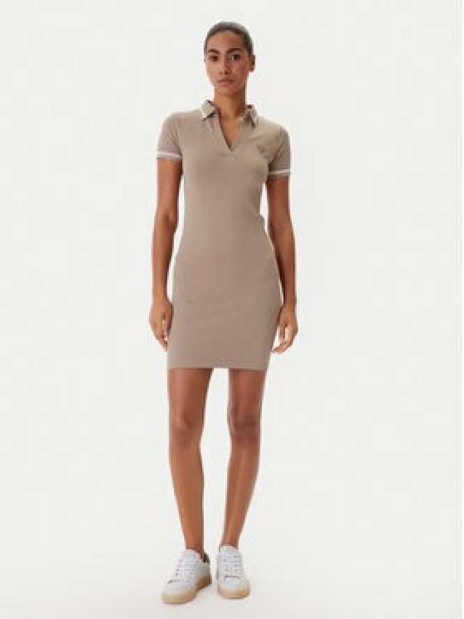 Guess Sukienka codzienna V6RK02 Z4692 Beżowy Slim Fit
