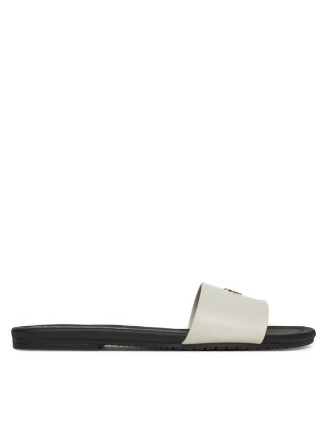 Calvin Klein Jeans Klapki Flat Sandal Slide Mg YW0YW01697 Biały