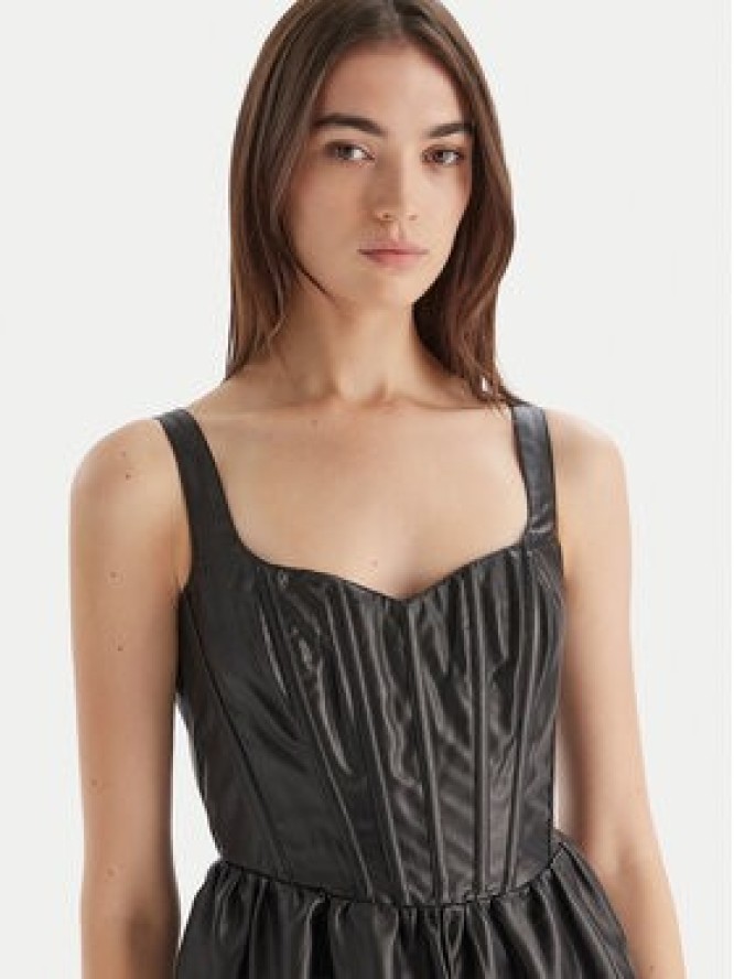 Bardot Sukienka z imitacji skóry Savoy 60114DB Czarny Regular Fit