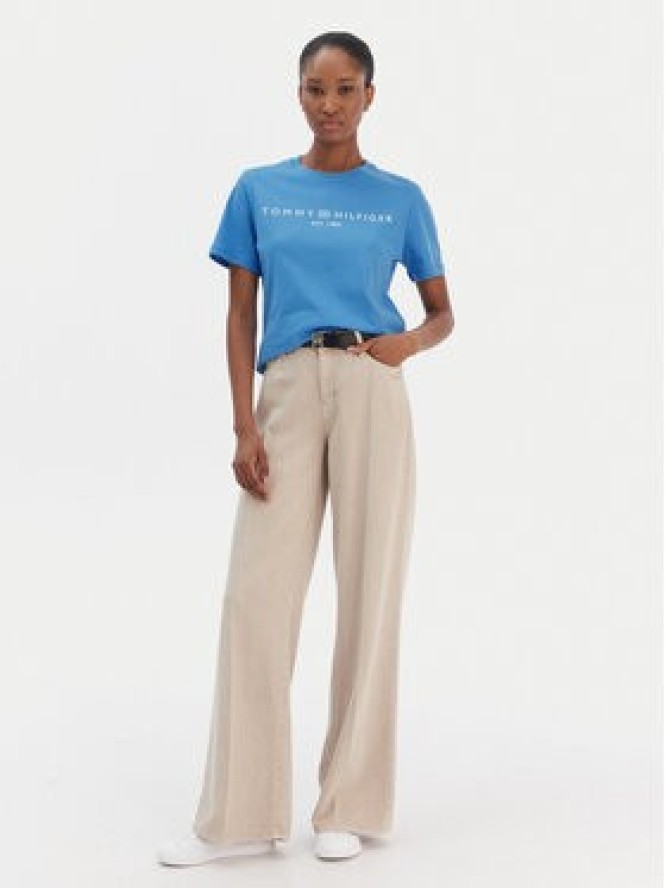 Tommy Hilfiger T-Shirt Logo WW0WW40276 Niebieski Regular Fit