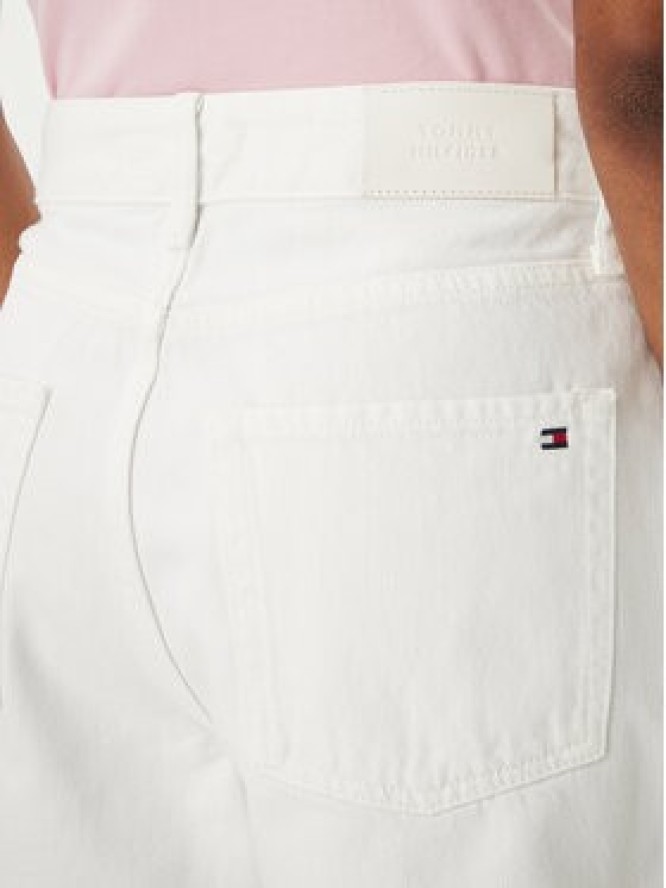 Tommy Hilfiger Szorty jeansowe WW0WW49579 Biały Regular Fit