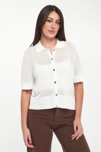 Kardigan damski z kołnierzem polo ARMANI EXCHANGE