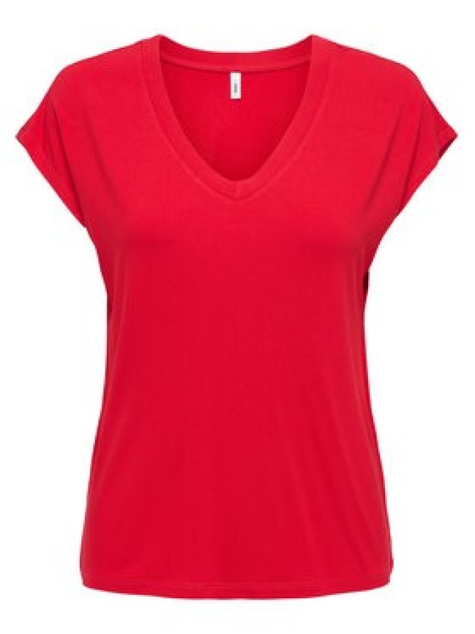 ONLY T-Shirt Rilla 15315776 Czerwony Regular Fit