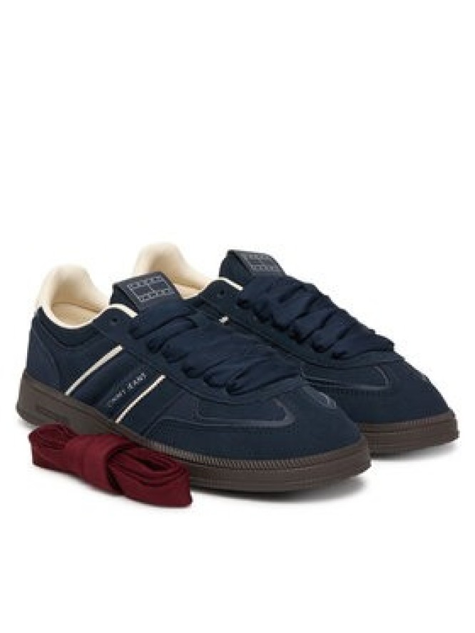 Tommy Jeans Sneakersy The Greenwich Edge Suede EN0EN02924 Granatowy