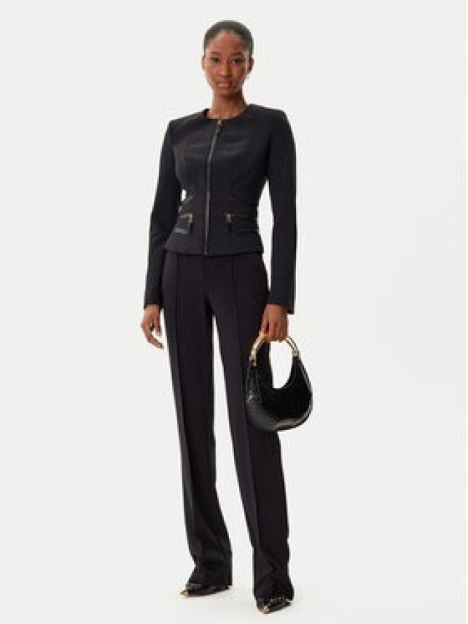 Elisabetta Franchi Spodnie materiałowe PA-113-56E2-V340 Czarny Regular Fit