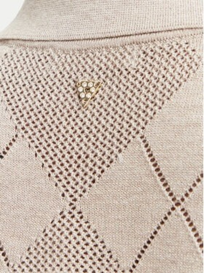 Guess Polo W6YR17 Z0958 Beżowy Regular Fit
