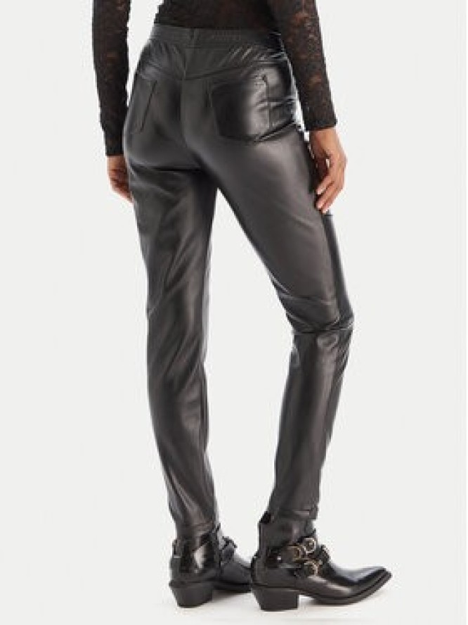 PINKO Spodnie z imitacji skóry Panelle 105375 A2P5 Czarny Slim Fit
