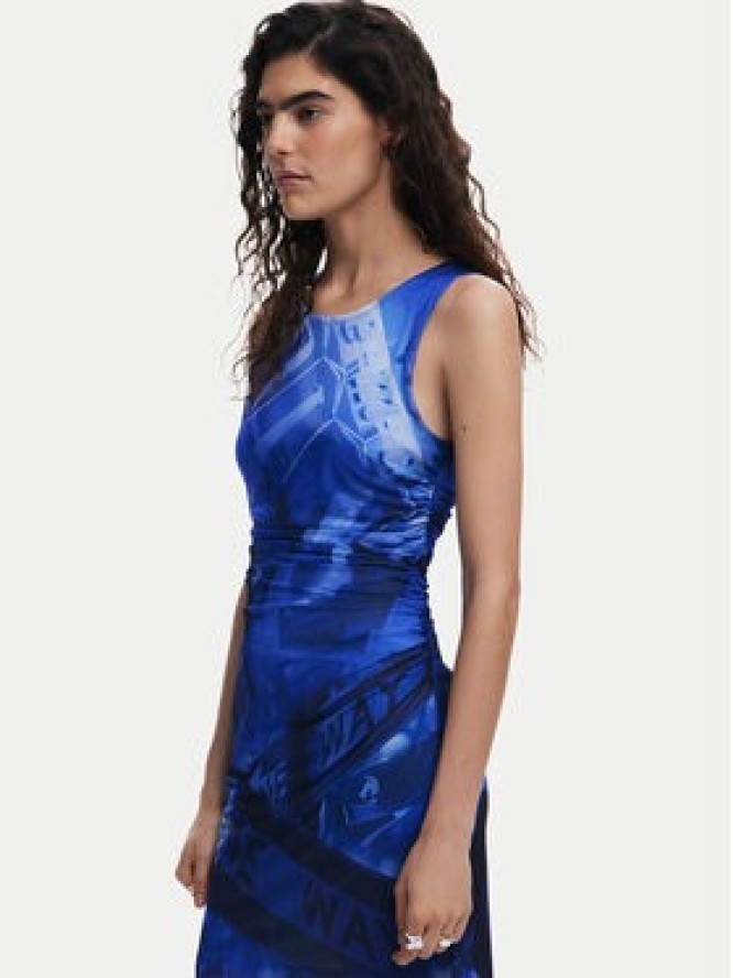 Desigual Sukienka codzienna Bratislava 25SWVK47 Niebieski Slim Fit