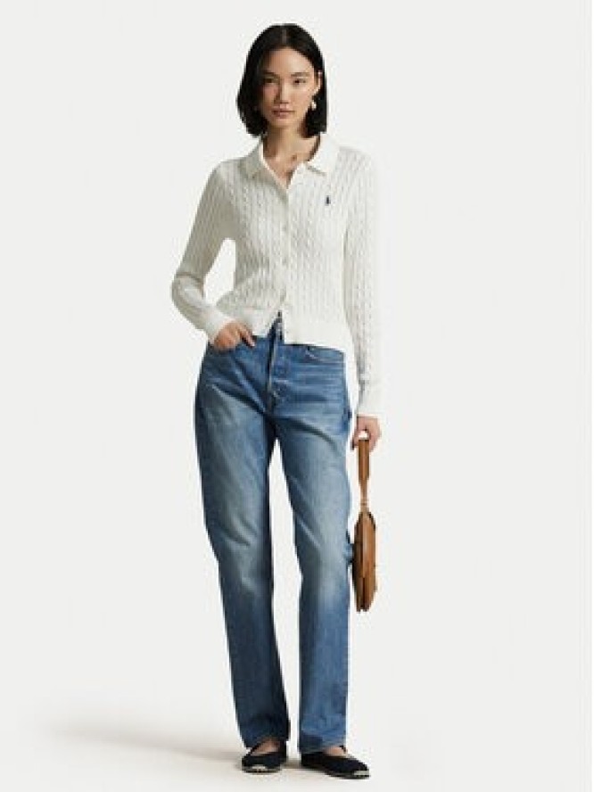 Polo Ralph Lauren Kardigan 211971881001 Biały Slim Fit