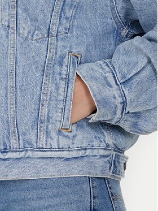 Levi's® Kurtka jeansowa Sherpa Trucker 90's A4435-0010 Niebieski Loose Fit