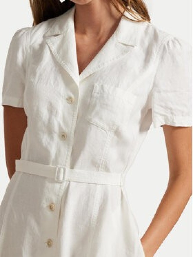 Polo Ralph Lauren Sukienka koszulowa 211972041001 Biały Regular Fit