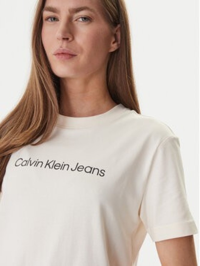 Calvin Klein Jeans T-Shirt LV047C912G Écru Regular Fit