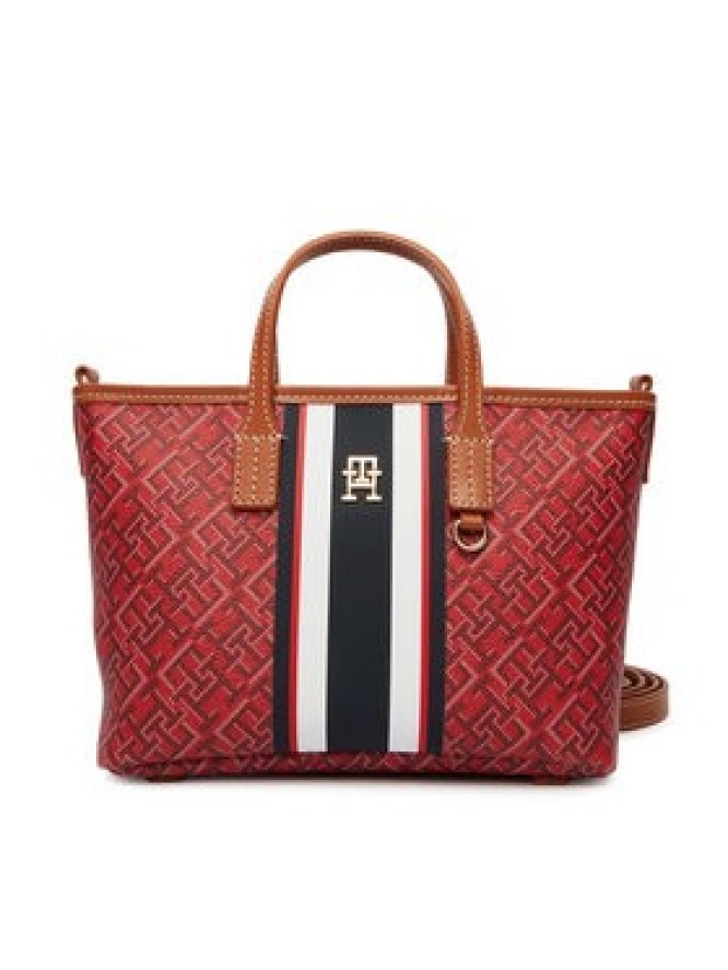Tommy Hilfiger Torebka Th Monoplay Mini Tote Stripe Le AW0AW18389 Czerwony