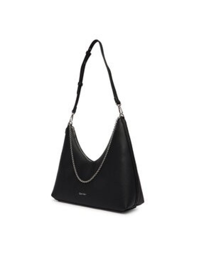 Calvin Klein Torebka Emblem Hw Pebble Shoulder Bag LV04F3495G Czarny