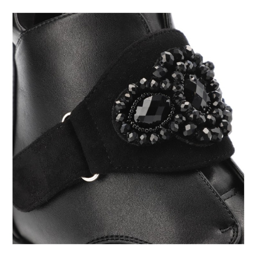 Czarne Botki S.Barski Modne Obuwie Damskie