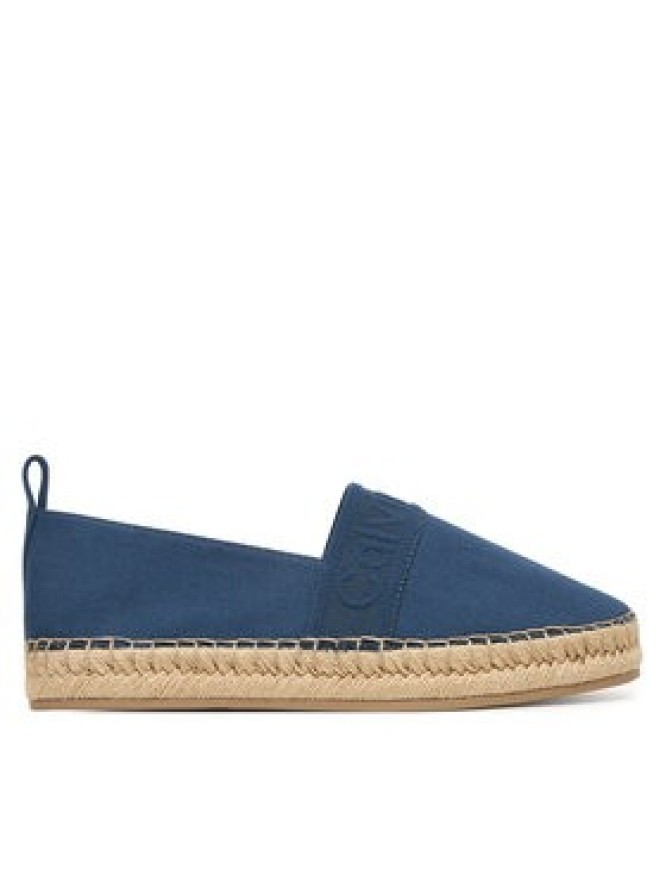 Calvin Klein Espadryle Oblique Espadrille Webbing HW0HW02934 Niebieski