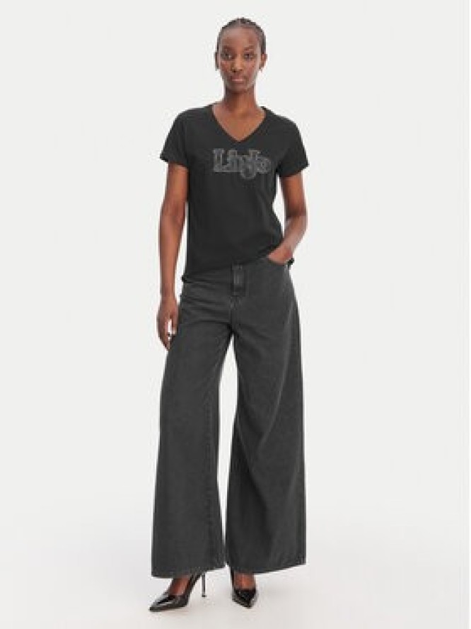 Liu Jo Sport T-Shirt TA6057 JS923 Czarny Regular Fit