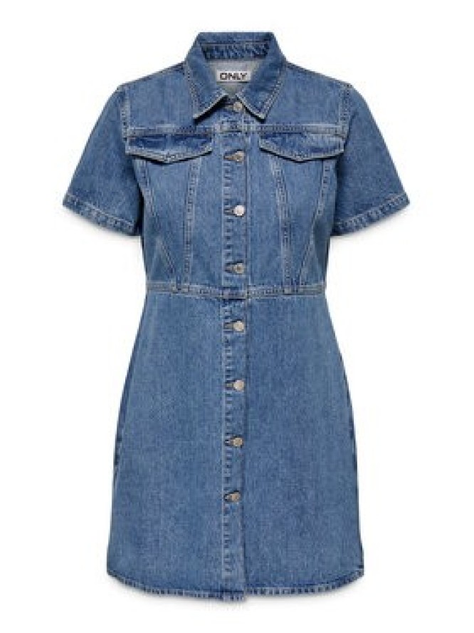 ONLY Sukienka jeansowa Malia 15355044 Niebieski Regular Fit