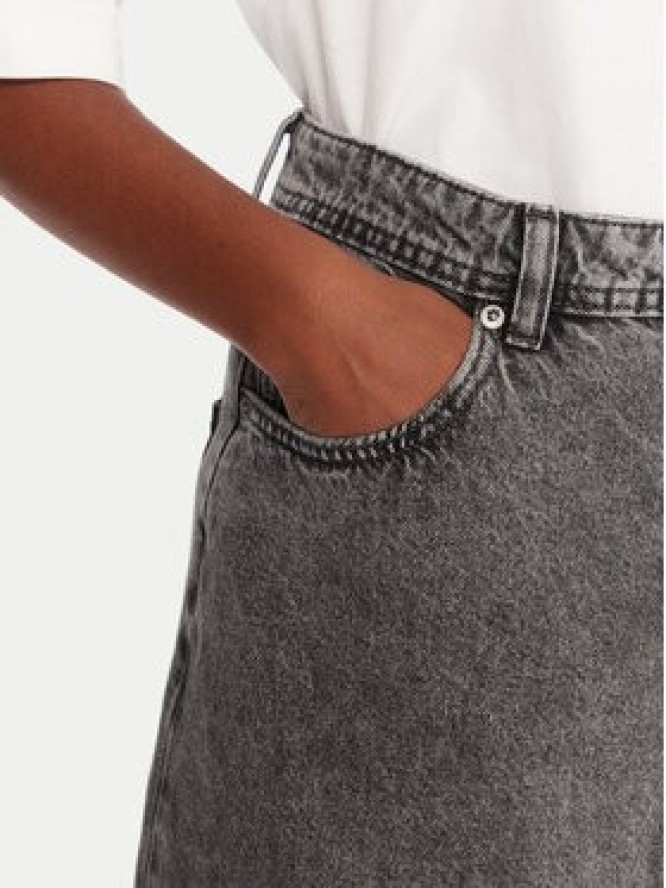 Roxy Spódnica jeansowa Cold Winds ERJDK03039 Szary Regular Fit
