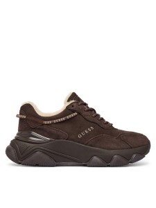 Guess Sneakersy FLFMI3 SUE12 Brązowy ciemny