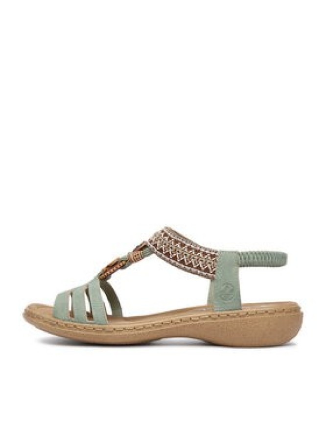 Rieker Sandały CEO-61855-52 Zielony jasny