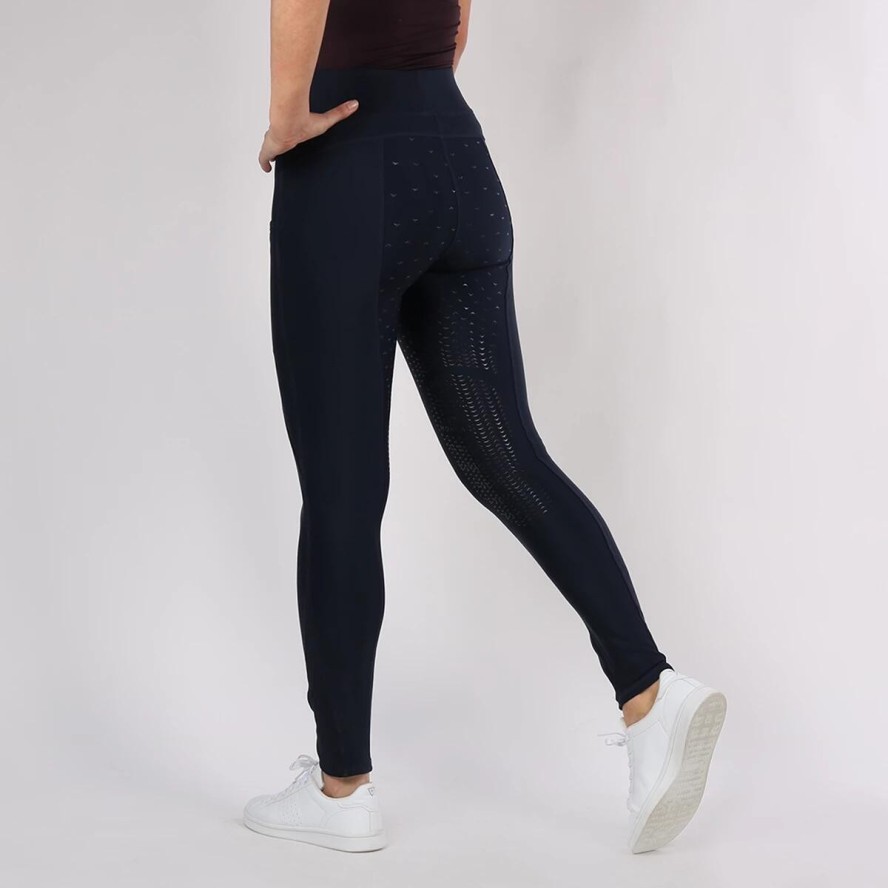 Damskie legginsy jeździeckie z pełną przyczepnością i kryształową kieszenią Mont