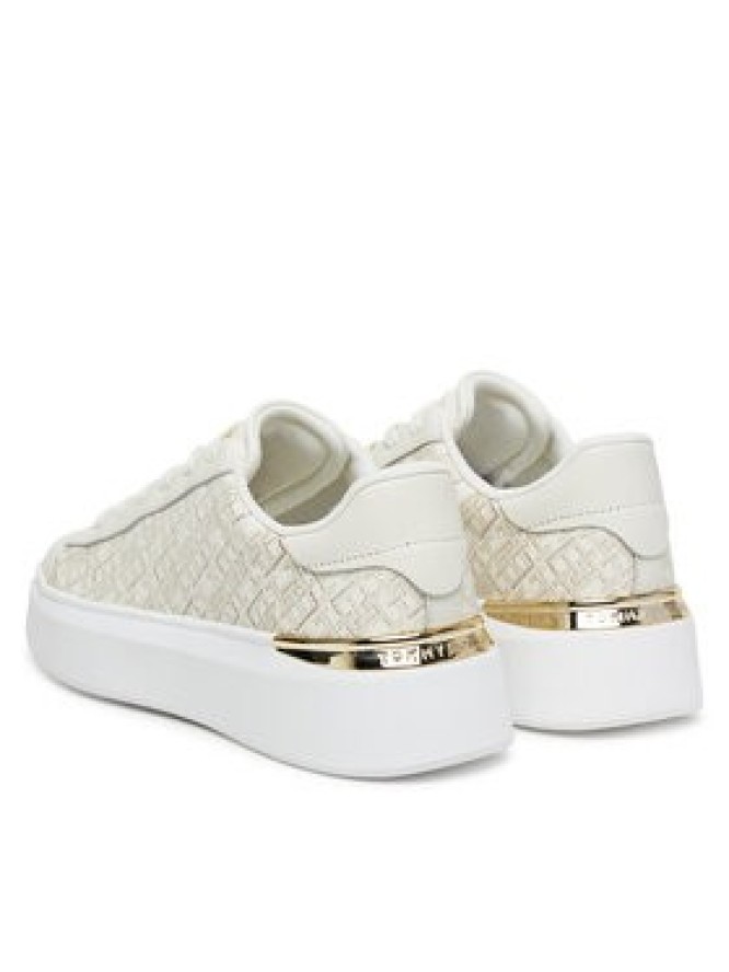 Tommy Hilfiger Sneakersy Monogram Platform Snk FW0FW09155 Écru