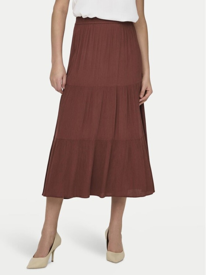 ONLY Spódnica maxi Mikka 15324808 Brązowy Regular Fit