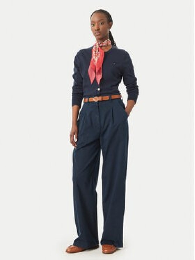 Tommy Jeans Spodnie materiałowe DW0DW21698 Granatowy Wide Leg