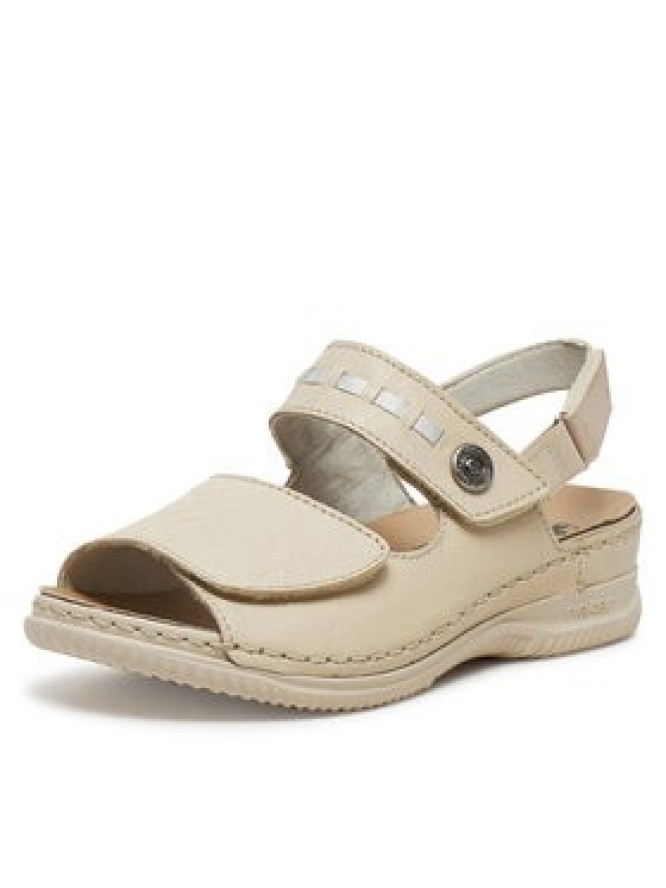 Rieker Sandały V7473-61 Écru