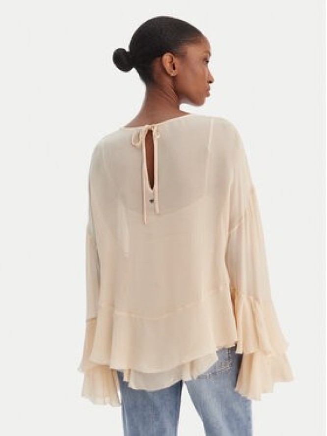 BOSS Bluzka Bleja 50554050 Beżowy Relaxed Fit