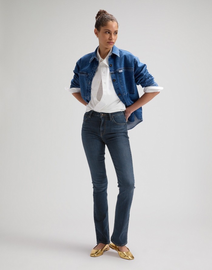 DAMSKIE SPODNIE LEE BREESE BOOT POP OF BLUE 112378783