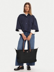 Tommy Hilfiger Torebka Popette Maxi Tote AW0AW17996 Czarny