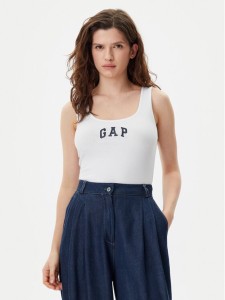 Gap Top 585421-01 Biały Slim Fit