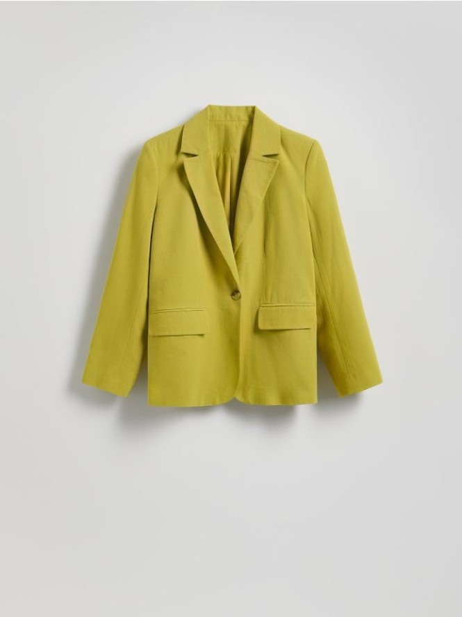 Marynarka z dodatkiem lnu - zielony