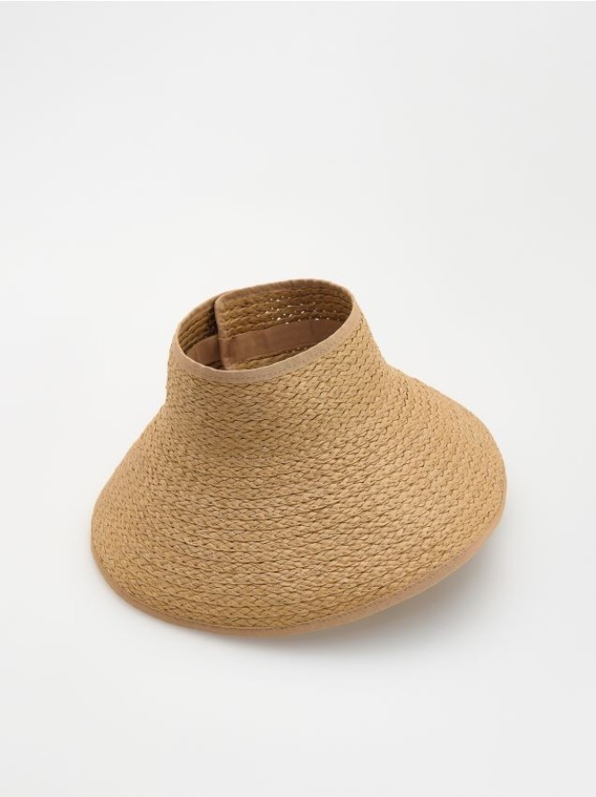 Pleciony daszek przeciwsłoneczny - brązowy