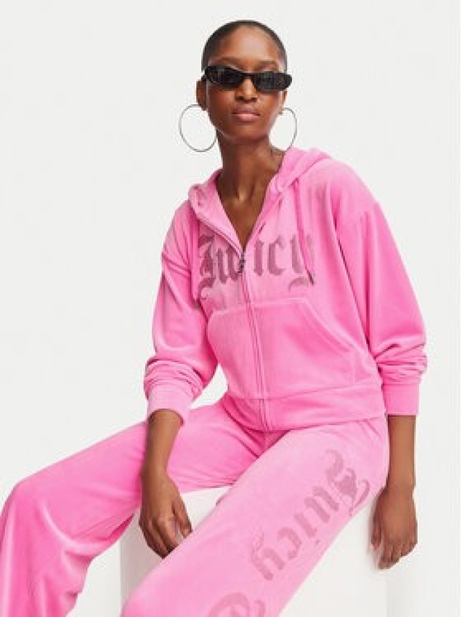Juicy Couture Bluza Old Gothic JCWAS226333 Różowy Slim Fit